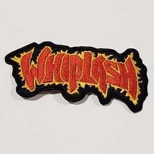 WHIPLASH Embroidered Thrash Metal Patch 4” Jacket Vest Power and Pain Logo (New)